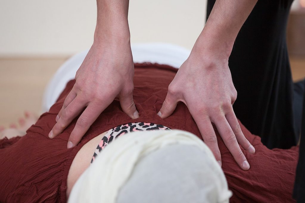 Person receiving Shiatsu